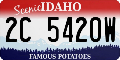 ID license plate 2C5420W