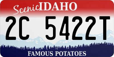 ID license plate 2C5422T