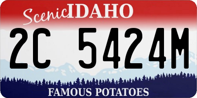 ID license plate 2C5424M