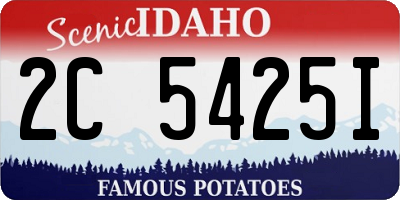 ID license plate 2C5425I