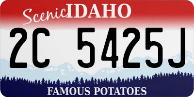 ID license plate 2C5425J