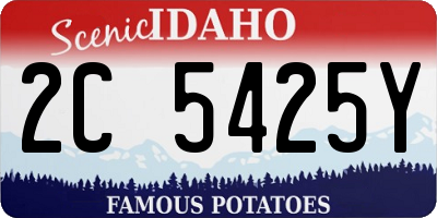 ID license plate 2C5425Y
