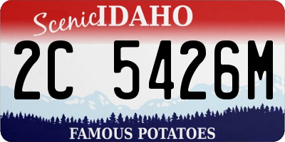 ID license plate 2C5426M