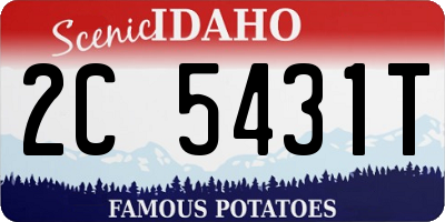 ID license plate 2C5431T