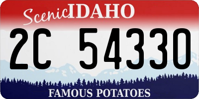 ID license plate 2C5433O