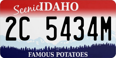 ID license plate 2C5434M