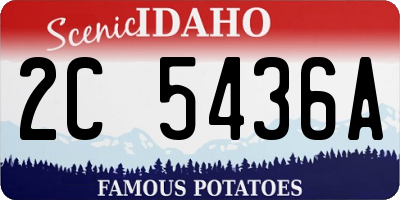 ID license plate 2C5436A
