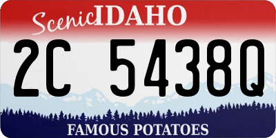 ID license plate 2C5438Q