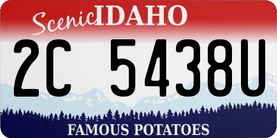 ID license plate 2C5438U