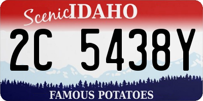 ID license plate 2C5438Y