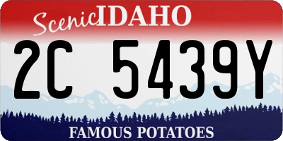 ID license plate 2C5439Y