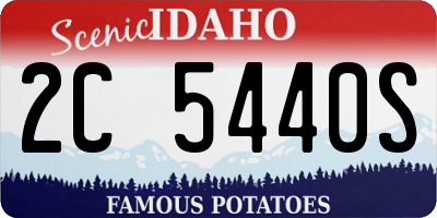 ID license plate 2C5440S