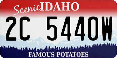 ID license plate 2C5440W