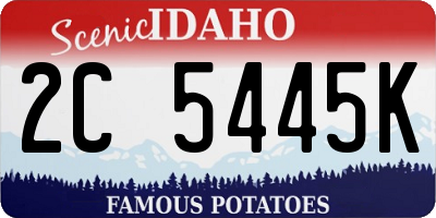 ID license plate 2C5445K