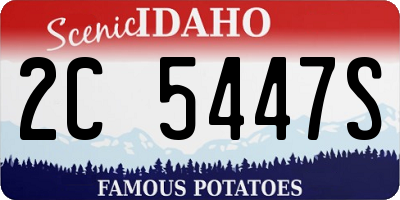 ID license plate 2C5447S