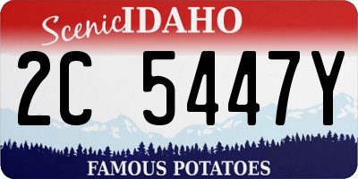 ID license plate 2C5447Y