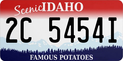ID license plate 2C5454I