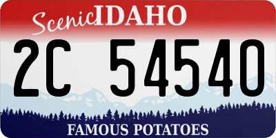 ID license plate 2C5454O