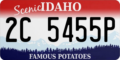 ID license plate 2C5455P