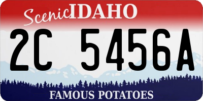 ID license plate 2C5456A