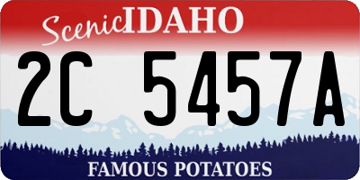 ID license plate 2C5457A