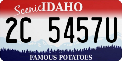 ID license plate 2C5457U