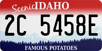 ID license plate 2C5458E