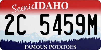 ID license plate 2C5459M