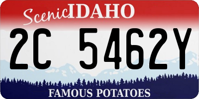 ID license plate 2C5462Y