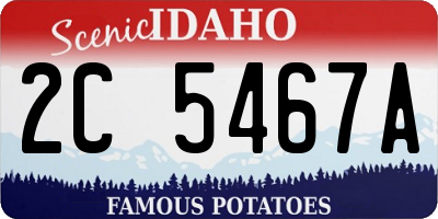 ID license plate 2C5467A