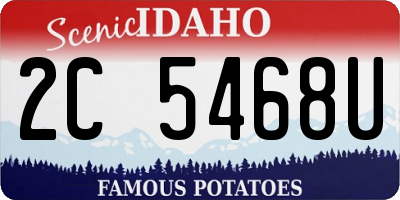ID license plate 2C5468U