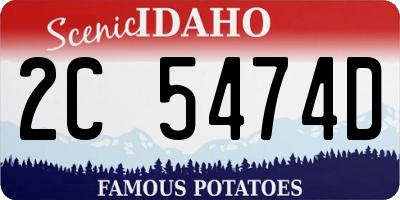 ID license plate 2C5474D