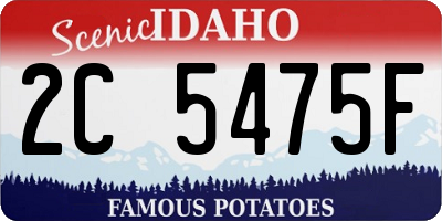 ID license plate 2C5475F