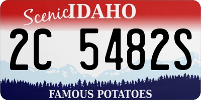 ID license plate 2C5482S