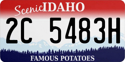 ID license plate 2C5483H