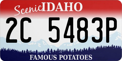ID license plate 2C5483P