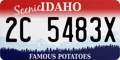 ID license plate 2C5483X