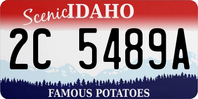 ID license plate 2C5489A