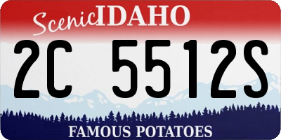 ID license plate 2C5512S