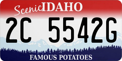 ID license plate 2C5542G