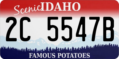 ID license plate 2C5547B