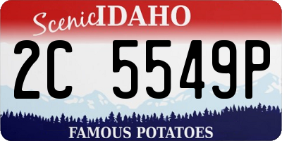 ID license plate 2C5549P