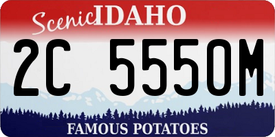 ID license plate 2C5550M