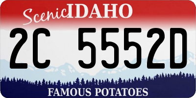 ID license plate 2C5552D