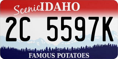 ID license plate 2C5597K