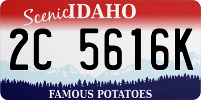 ID license plate 2C5616K