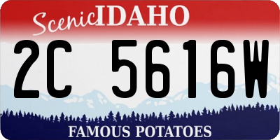 ID license plate 2C5616W