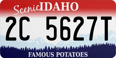 ID license plate 2C5627T