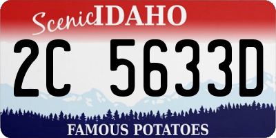 ID license plate 2C5633D
