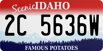 ID license plate 2C5636W